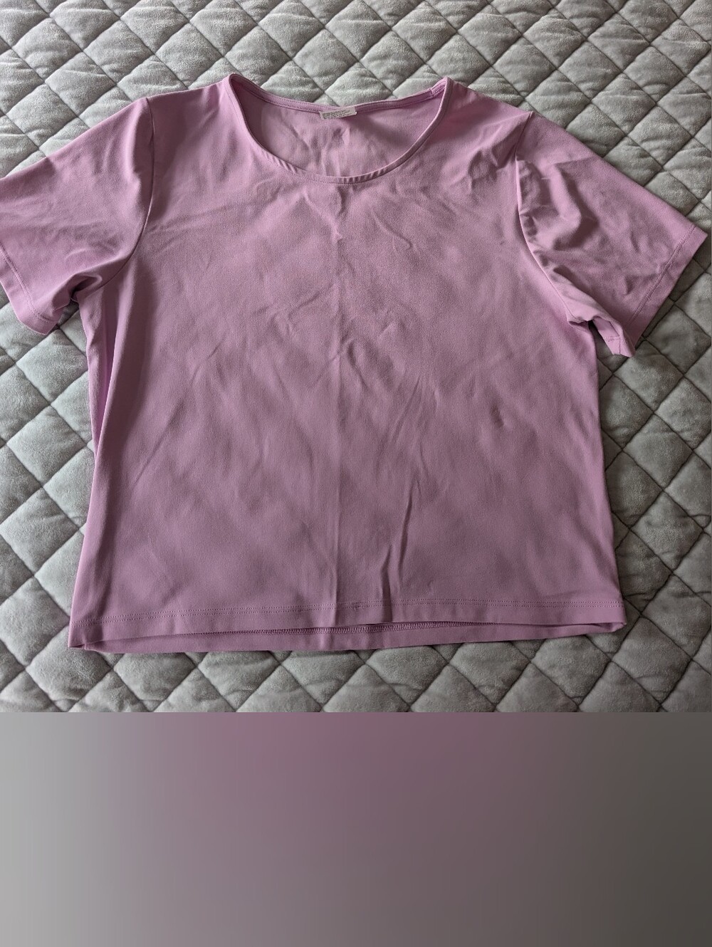 LIKE NEW All In Motion Everyday Soft Cropped Short Sleeve Shirt, Pink, Large - Picture 2 of 6